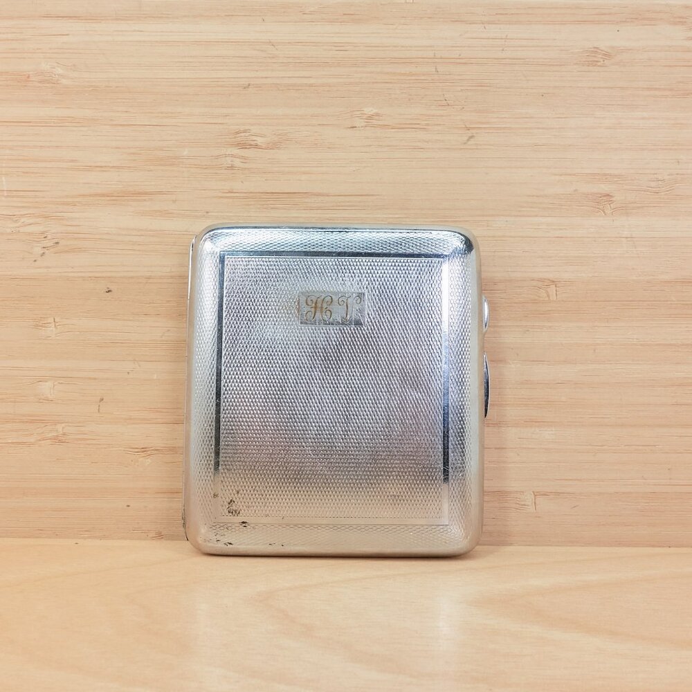 Sylva Chrome The Elite Cigarette Case / Vintage Emu Brand / Made in England
